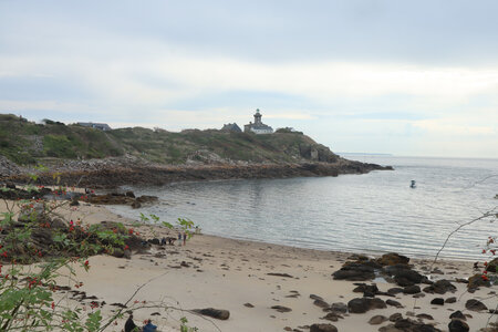 2023 09 16 Granville et les Iles Chausey, IMG_5747 Le phare depuis la plage de Port-Marie